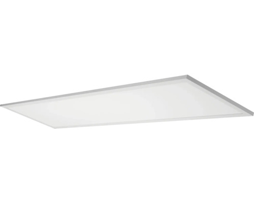 Flaches, rechteckiges LED-Panel in Weiß.
