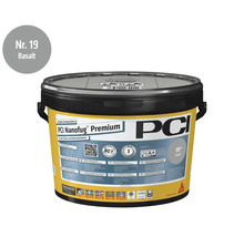 PCI Nanofug Premium Flexfugenmörtel für Fliesen und Naturstein im Eimer, Farbe Nummer 19 Basalt.