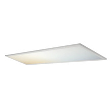 Flaches, rechteckiges LED-Panel für die Deckenmontage mit einstellbarer Farbtemperatur.