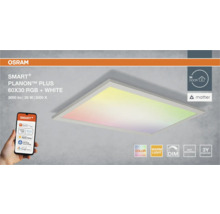 OSRAM SMART PLUS PLANON PLUS LED-Panel 60 mal 30 Zentimeter, RGB und warmweißes Licht, dimmbar, Matter kompatibel, Innenräume, 3 Jahre Garantie.
