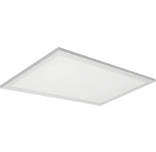 Flaches quadratisches LED Panel mit grauem Rahmen für die Deckenmontage.