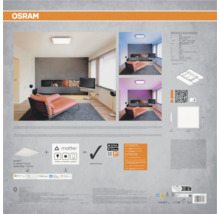 OSRAM SMART PLUS Planon Plus LED Deckenleuchte 60 mal 60 Zentimeter mit RGB und Weißlicht, Matter kompatibel für das Smart Home.