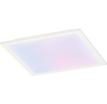 Quadratisches LED Panel für Decken- oder Wandmontage mit weißem Rahmen und flacher Leuchtfläche.