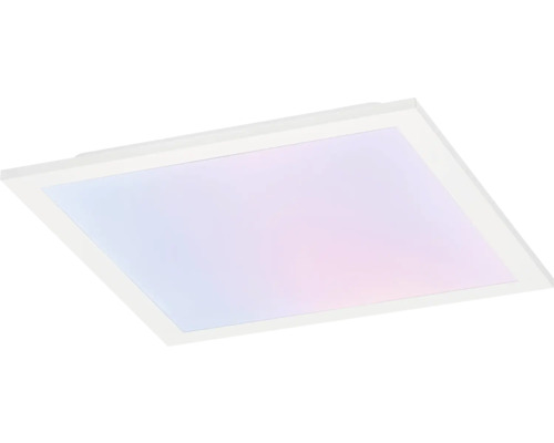 Quadratisches LED Panel für Decken- oder Wandmontage mit weißem Rahmen und flacher Leuchtfläche.