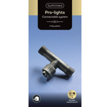 Lumineo Pro-lights 2-Wege-Verteiler für koppelbares Lichterkettensystem, wetterfest für den Innen- und Außenbereich.