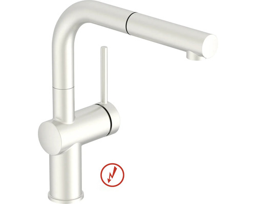 Niederdruckküchenarmatur KEO Biyo mit Handbrause edelstahl Niederdruck-Küchenarmatur mit ausziehbarer Geschirrbrause und seitlichem Bedienhebel