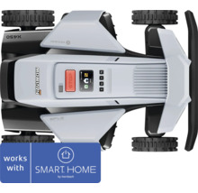Segway Navimow Mähroboter in der Draufsicht, kompatibel mit Smart Home by Hornbach.