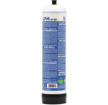 CFH Sauerstoff-Einwegflasche SF 507 für Schweiß-Fix SF 3100, 145 Gramm Inhalt, mit Warnsymbolen, CFH Logo und Barcode.