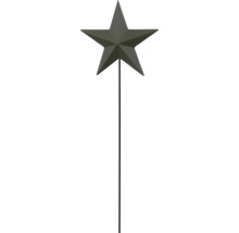 Gartenstecker Stern aus Metall in Dunkelgrau.