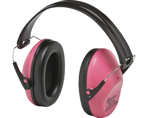 Gebol Kids Kapselgehörschutz für Kinder in Rosa und Schwarz mit einem Schalldämmwert von 26 Dezibel.