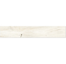 Bodenpaneel in heller Holzoptik mit feiner Maserung und kleinen Astlöchern.