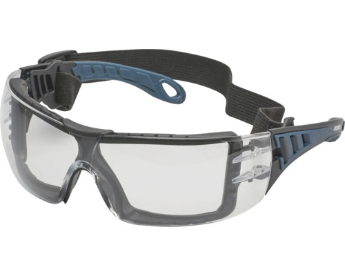 Schutzbrille mit klaren Gläsern und verstellbarem Kopfband