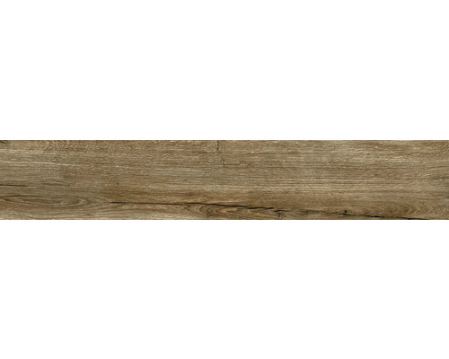 Bodenfliese in Holzoptik mit natürlicher Maserung und rustikalen Details