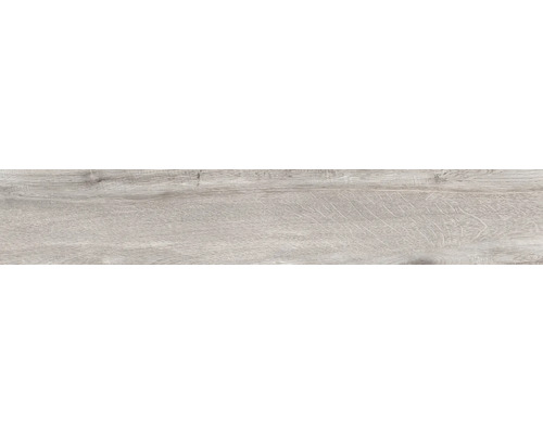 Bodenbelag in Eichenoptik mit grauer Maserung und Holzstruktur.