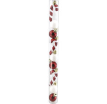 Weihnachtsbaumschmuck Set bestehend aus Zuckerstangen und Kugeln in rot und weiß in einer transparenten Röhre.