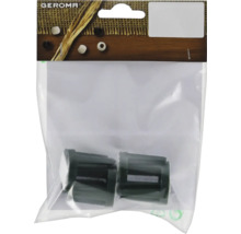 Geroma Vorhanggleiter aus Kunststoff in einer transparenten Verpackung.