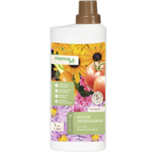 Manna Bio Basiskur Universaldünger 1 Liter Flasche für 250 Liter Wasser, veganes Naturprodukt mit 2-in-1 Effekt zur Pflanzenstärkung.