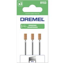 Dremel Schleifstifte 8153 für Metall, drei Stück zum Schleifen und Schärfen, Dremel Logo