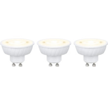 Set aus drei LED-Reflektorlampen mit GU10-Sockel.