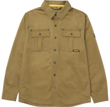 Caterpillar Arbeitshemd mit langen Ärmeln und Brusttaschen in Khaki.