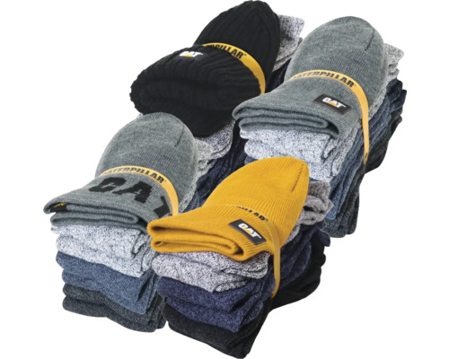 Caterpillar Socken und Mützen im Set, verschiedene Farben, Caterpillar Logo