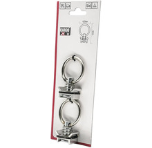 Cargo Point Logo, Endbeschlag für Airlineschienen mit Ring, 2er Pack, Metall. Geeignet für PKW, LKW, Wohnmobile und Zelte.
