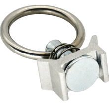 Single Stud Fitting mit Ring aus verzinktem Stahl für Airline-Schienen.