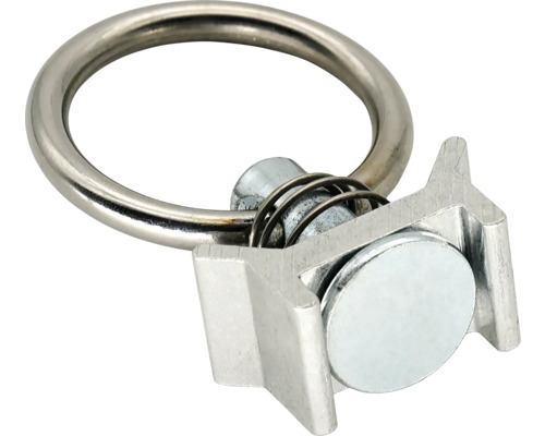 Single Stud Fitting mit Ring aus verzinktem Stahl für Airline-Schienen.