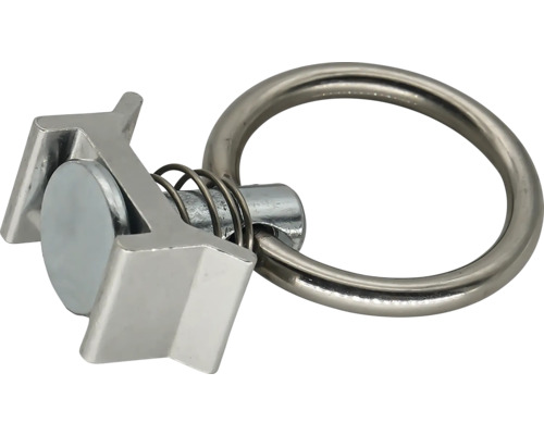 Einzelfitting mit Ring für Airlineschienen aus Metall