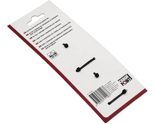 Rückseite der Produktverpackung für das 2er-Set Cargo Point Zurrösen für Aluminium-Zurrschienen mit 500 Dekanewton Belastbarkeit.