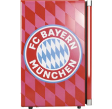 Minikühlschrank mit FC Bayern München Logo und Rautenmuster.