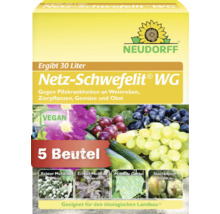Neudorff Netz-Schwefelit WG gegen Pilzkrankheiten an Weinreben, Zierpflanzen, Gemüse und Obst, 5 Beutel für 30 Liter, Neudorff Logo, vegan.