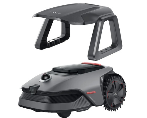 Mova Mähroboter inklusive Garage mit LiDAR-Navigation für präzises Rasenmähen.
