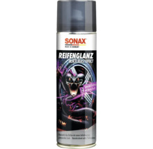 SONAX Reifenglanz Black Beast Effect Spraydose zur Reifenpflege für tiefschwarzen Glanz mit Beerenduft und SONAX Logo.