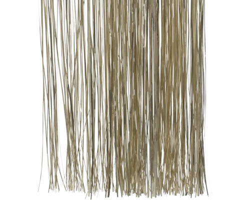 Lametta-Vorhang aus Metallic-Folie in Champagnergold für Party-Dekorationen.