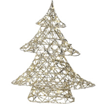 Weihnachtsbaum aus Drahtgeflecht mit integrierten warmweißen LED-Lampen für die Innendekoration.