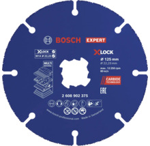 Bosch Expert Multi Material Trennscheibe mit X Lock Aufnahme, Durchmesser 125 Millimeter, für Winkelschleifer, Hartmetall Technologie.