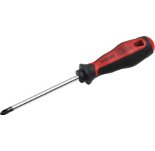 Pattfield Kreuzschlitzschraubendreher mit ergonomischem Mehrkomponentengriff und Stahlklinge.