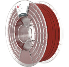 3D-Drucker-Filament Extrudr PETG rot, Durchmesser 1,75 Millimeter, Gewicht 1100 Gramm, auf transparenter Kunststoffspule.