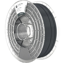 Extrudr PLA High Speed Filament für 3D-Drucker, 1,75 Millimeter, 1000 Gramm, anthrazit auf einer transparenten Spule.