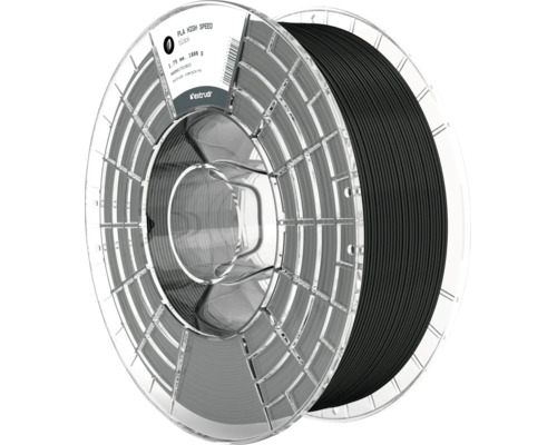 Extrudr 3D-Drucker-Filament PLA High Speed, 1,75 Millimeter, 1000 Gramm, schwarz