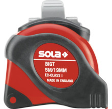 Sola Rollmaßband BIGT 5 Meter 19 Millimeter, Genauigkeitsklasse eins, ergonomisches Kunststoffgehäuse.
