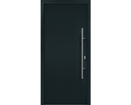 Haustür EcoStar ISOPRO IP 010 1100 x 2100 mm Rechts RAL 7016 anthrazitgrau inkl. Beschlag-Set,Edelstahl Stangengriff,Sicherheitsprofilzylinder mit 5 Schlüsseln Vordertür mit Edelstahlgriff