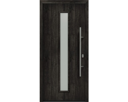 Haustür EcoStar ISOPRO IP 020 S 1100 x 2100 mm Rechts night oak inkl. Beschlag-Set,Edelstahl Stangengriff,Sicherheitsprofilzylinder mit 5 Schlüsseln