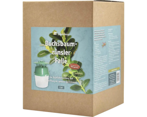 Buchsbaumzünsler-Falle Set von bioplant Garten & Bienen zur Befallsüberwachung und Ermittlung des Spritztermins.