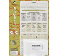 biohelp Garten & Bienen Logo, Larven-Stopp Nematoden gegen Trauermücken und Thrips, Infoblatt und Säckchen für bis zu 5 Quadratmeter.