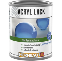 Hornbach Acryl Lack Seidenmattlack, gut deckend und schnell trocknend, mit Blauer Engel Umweltsiegel.