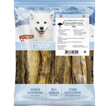 DeliBest Hundesnack Light Snack Straußenfleisch-Sticks, 200 Gramm, luftgetrocknet, fettarm und 100 Prozent Natur.