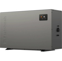 Steinbach Poolwärmepumpe mit digitalem Display und Temperaturanzeige in Grad Celsius.
