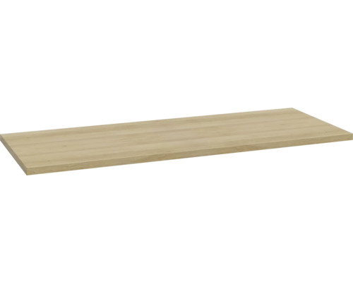 Regalbrett aus Holz mit Maserung.